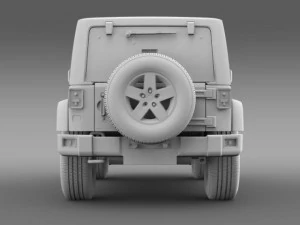 jeep wrangler rubicon 2012 3D Model