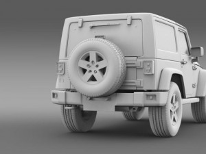 jeep wrangler rubicon 2012 Modello 3D