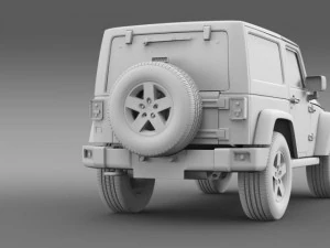 jeep wrangler rubicon 2012 3D Model