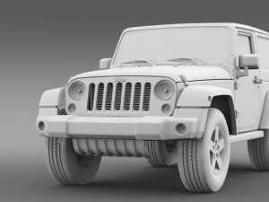 jeep wrangler rubicon 2012 Modello 3D