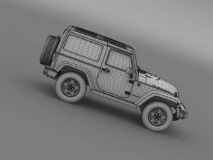 jeep wrangler rubicon 2012 3D Model