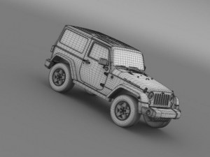 jeep wrangler rubicon 2012 Modello 3D