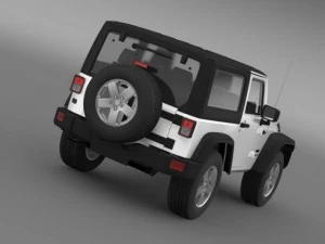 jeep wrangler uk sport 2008 3D Model