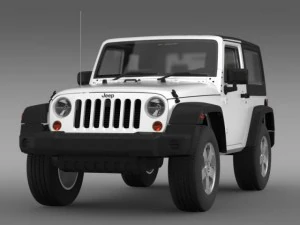 jeep wrangler uk sport 2008 3D Model