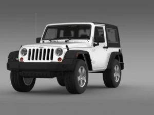 jeep wrangler uk sport 2008 3D Model