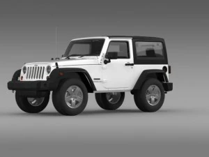 jeep wrangler uk sport 2008 3D Model