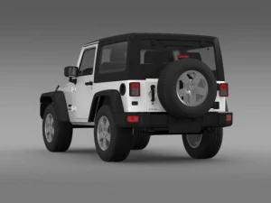 jeep wrangler uk sport 2008 3D Model