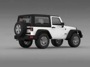 jeep wrangler uk sport 2008 3D Model