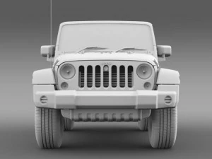jeep wrangler uk sport 2008 3D Model