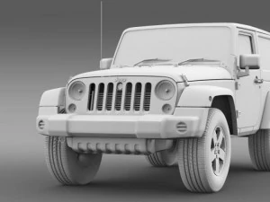 jeep wrangler uk sport 2008 3D Model