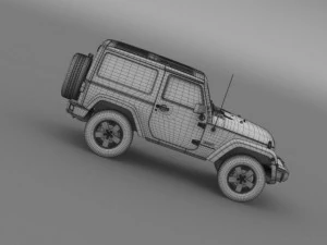 jeep wrangler uk sport 2008 3D Model