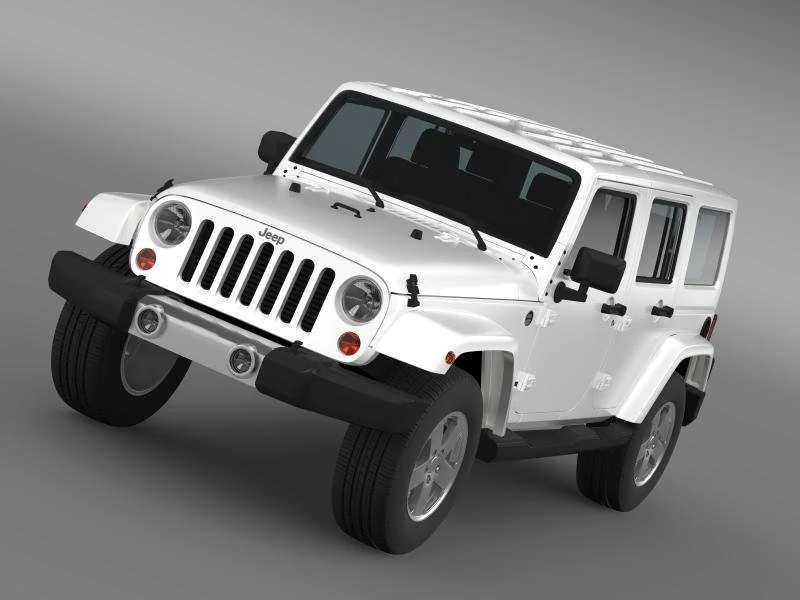 jeep wrangler unlimited 2011 3D Model .c4d .max .obj .3ds .fbx .stl .blend 