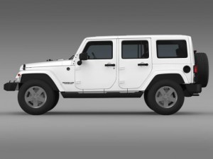jeep wrangler unlimited 2011 3D Model