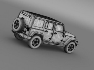 jeep wrangler unlimited 2011 3D Model