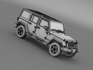 jeep wrangler unlimited 2011 3D Model