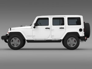 jeep wrangler unlimited sahara eu spec 2011 Modello 3D