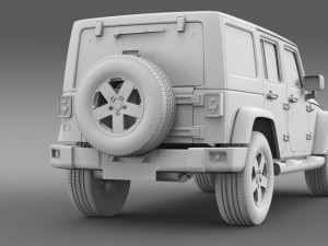 jeep wrangler unlimited sahara eu spec 2011 Modello 3D