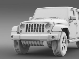 jeep wrangler unlimited sahara eu spec 2011 Modello 3D