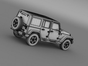jeep wrangler unlimited sahara eu spec 2011 Modello 3D