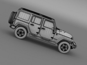 jeep wrangler unlimited sahara eu spec 2011 Modello 3D