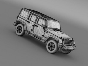 jeep wrangler unlimited sahara eu spec 2011 Modello 3D
