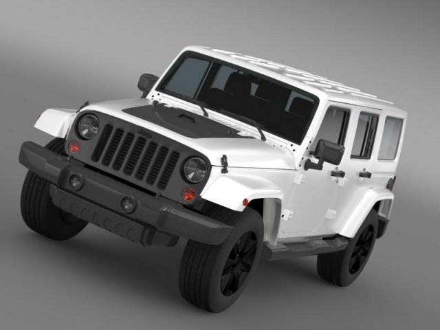 jeep wrangler unlimited altitude 2014 Model 3D .c4d .max .obj .3ds .fbx .stl .blend 