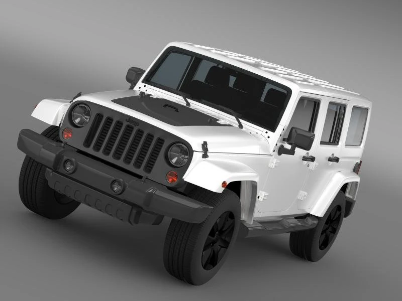 jeep wrangler unlimited altitude 2014 3D Model .c4d .max .obj .3ds .fbx .stl .blend