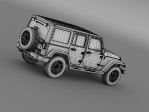 jeep wrangler unlimited altitude 2014 3D Model