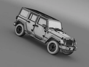 jeep wrangler unlimited altitude 2014 3D Model