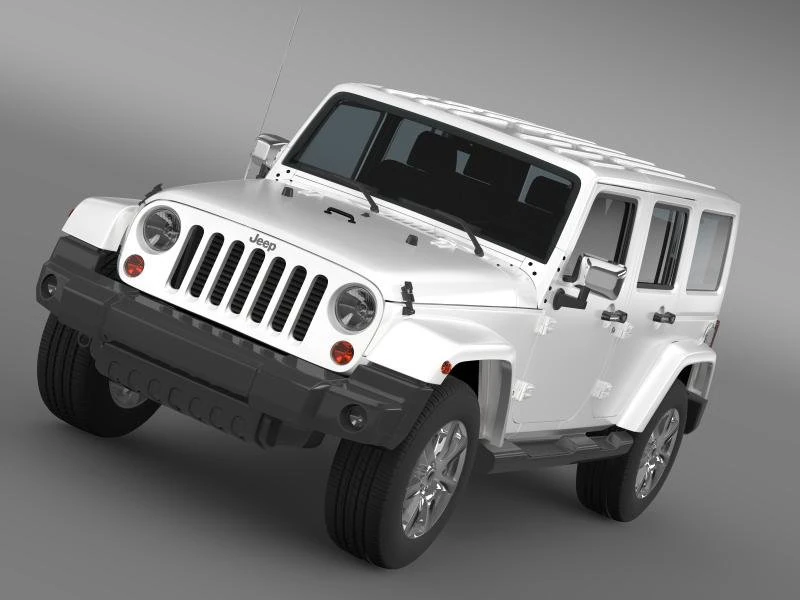 jeep wrangler unlimited indian summer 2014 3D Model .c4d .max .obj .3ds .fbx .stl .blend