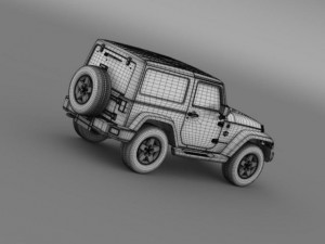jeep wrangler arctic 2012 Modello 3D