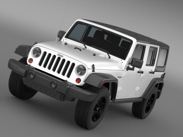 jeep wrangler call of duty black ops 3D Model .c4d .max .obj .3ds .fbx .stl .blend 