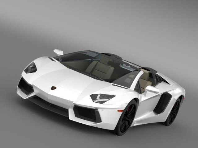 lamborghini aventador lp 700 4 roadster us spec Model 3D .c4d .max .obj .3ds .fbx .stl .blend 