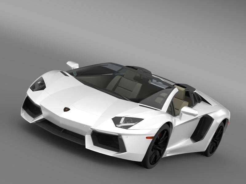lamborghini aventador lp 700 4 roadster us spec 3D Model .c4d .max .obj .3ds .fbx .stl .blend 
