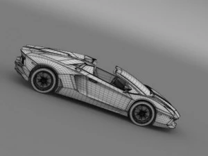 lamborghini aventador lp 700 4 roadster us spec 3D Model
