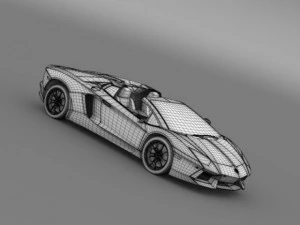 lamborghini aventador lp 700 4 roadster us spec 3D Model