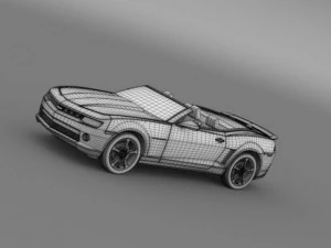 chevrolet camaro rs convertible 2014 3D Model