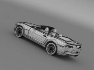 chevrolet camaro rs convertible 2014 3D Model