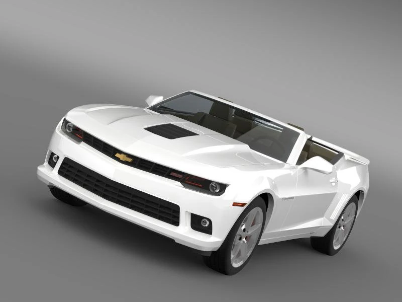 chevrolet camaro ss convertible 2014 3D Model .c4d .max .obj .3ds .fbx .stl .blend 