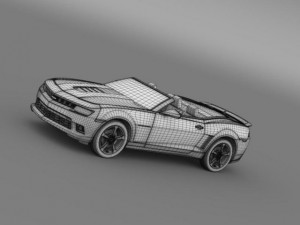 chevrolet camaro ss convertible 2014 3D 模型