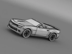 chevrolet camaro ss convertible 2014 3D Model
