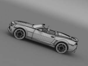 chevrolet camaro ss convertible 2014 3D 模型