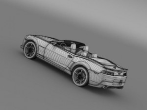 chevrolet camaro ss convertible 2014 3D 模型