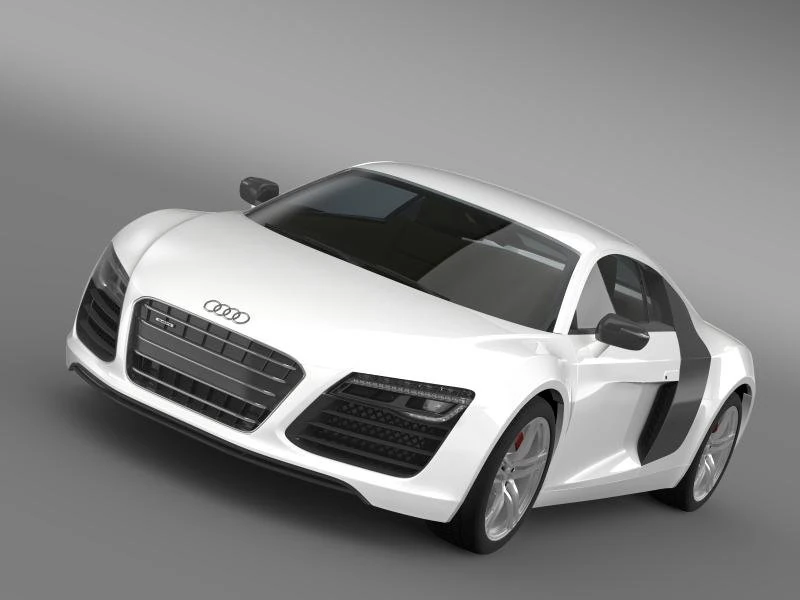 audi r8 2013 3D Model .c4d .max .obj .3ds .fbx .stl .blend