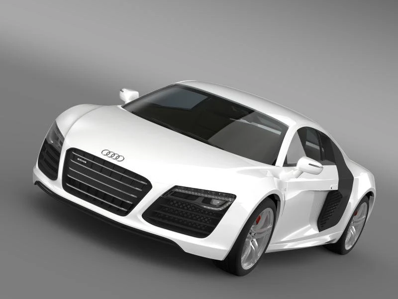 audi r8 v10 2013 3D Model .c4d .max .obj .3ds .fbx .stl .blend 