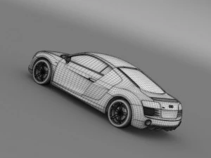 audi r8 v10 2013 3D Model