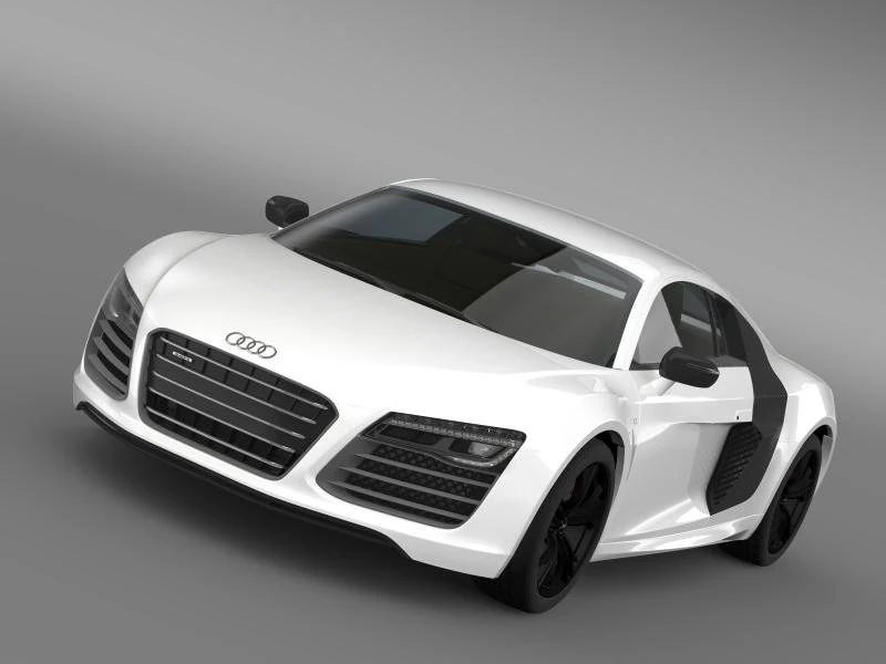 audi r8 v10plus 2013 3D Model .c4d .max .obj .3ds .fbx .stl .blend 
