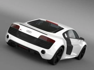 audi r8 v10plus 2013 3D Model