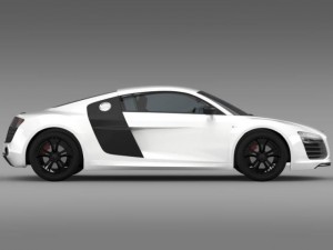 audi r8 v10plus 2013 3D Model