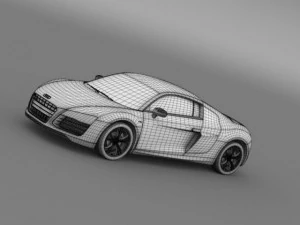 audi r8 v10plus 2013 3D Model